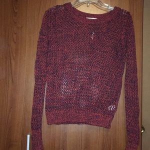 New Red and navy blue sweater